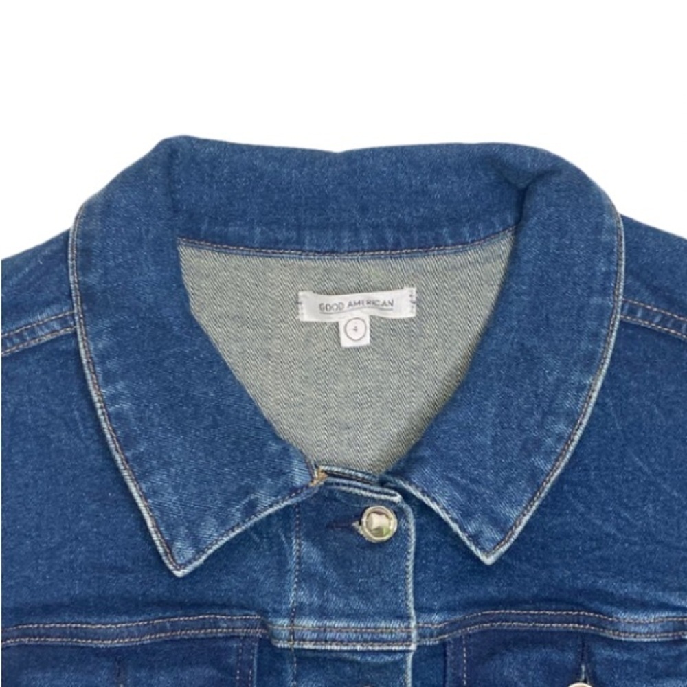Good American Jean Jacket Sz 4 - Picture 8 of 9